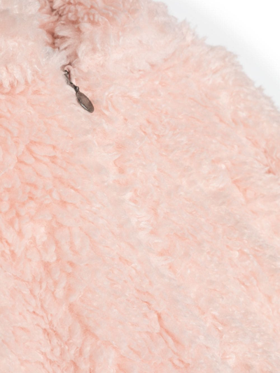 Shop Stella Mccartney Zip-up Faux-fur Jacket In Pink