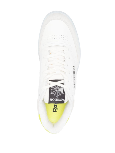 Shop Reebok Club C Panelled Leather Sneakers In White