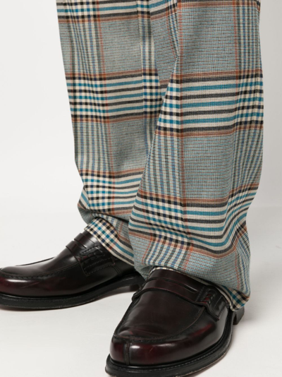 Vivienne Westwood Plaid Check Straight Leg Trousers In Blue