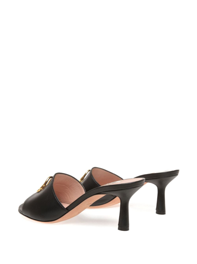 Shop Bally Geha 65mm Logo-plaque Sandals In Black