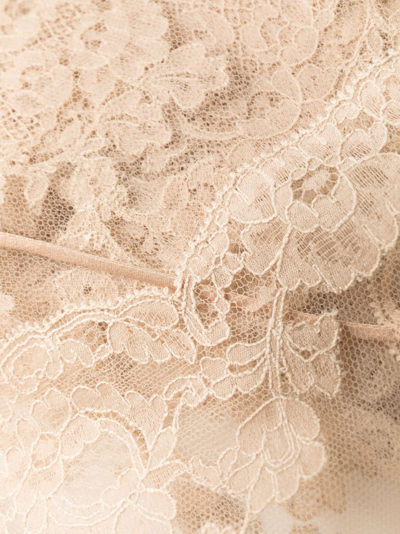 Carine Gilson Calais-caudry Lace Slip Dress In Neutrals