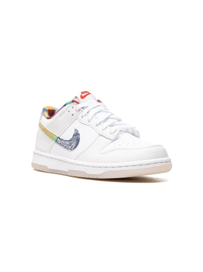 Nike Dunk Low "multi Color Paisley" Sneakers In White