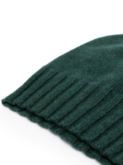 Shop Boglioli Fine-knit Cashmere Beanie In Green