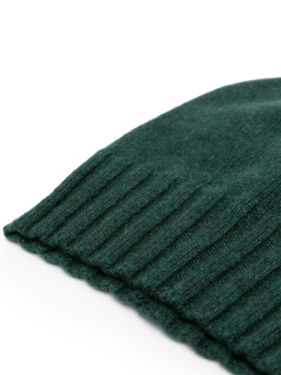 Boglioli Fine-knit Cashmere Beanie In Green