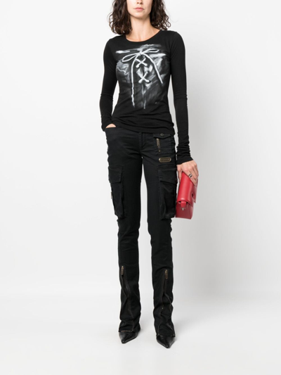 Shop Dsquared2 Multi-pocket Skinny Jeans In Black