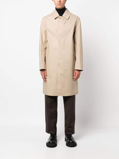 Shop Mackintosh Oxford 3/4 Trench Coat In Neutrals