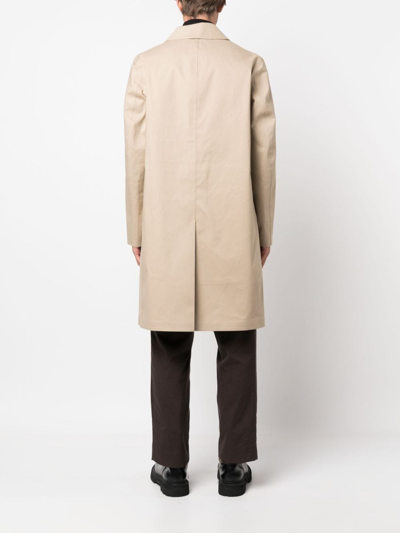Shop Mackintosh Oxford 3/4 Trench Coat In Neutrals