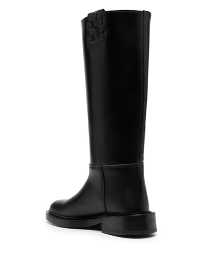 Shop Hereu Anella Interwoven-detail Boots In Black