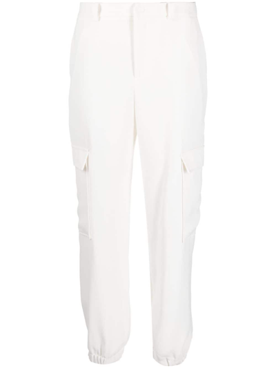 Shop P.a.r.o.s.h Tapered Cargo Trousers In White