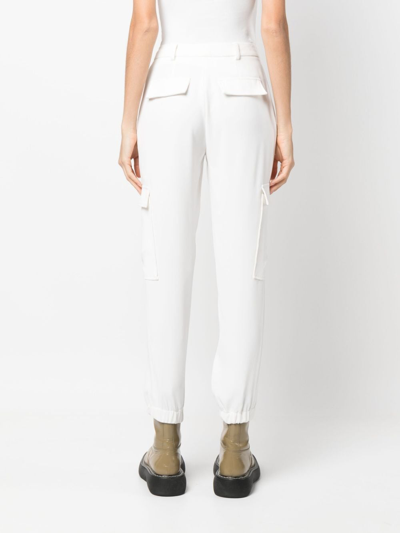 Shop P.a.r.o.s.h Tapered Cargo Trousers In White