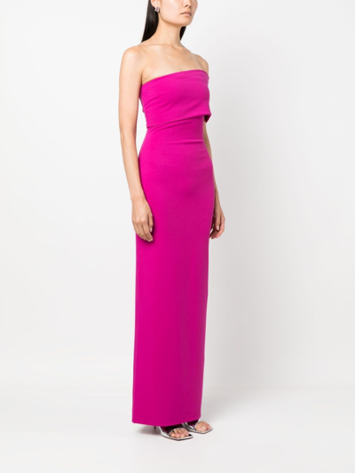Shop Solace London Lana One-shoulder Maxi Dress In Pink