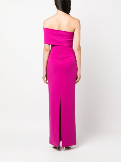 Shop Solace London Lana One-shoulder Maxi Dress In Pink