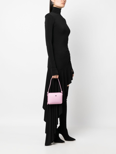Courrèges Cloud Leather Shoulder Bag In Pink