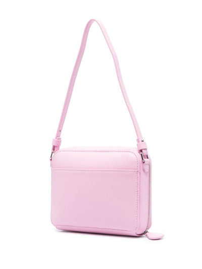 Courrèges Cloud Leather Shoulder Bag In Pink