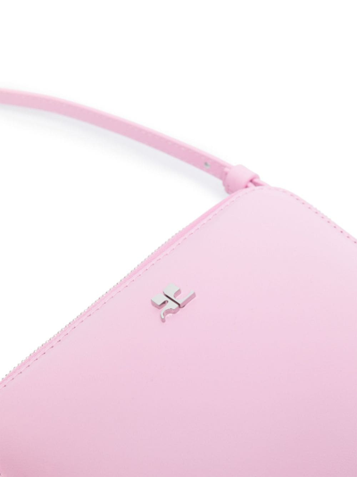 Courrèges Cloud Leather Shoulder Bag In Pink