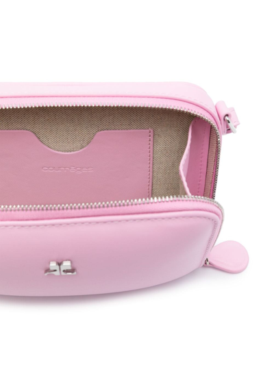 Courrèges Cloud Leather Shoulder Bag In Pink