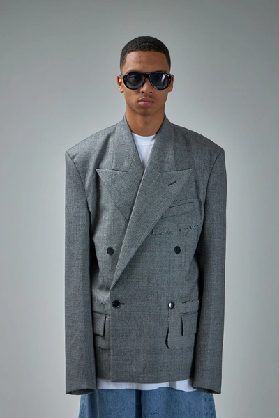 Vetements Big Lapel Tailored Jacket In Gray | ModeSens