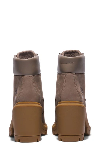 Shop Timberland Allington Heights Block Heel Boot In Taupe Nubuck