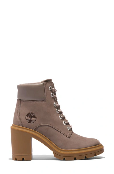 Shop Timberland Allington Heights Block Heel Boot In Taupe Nubuck