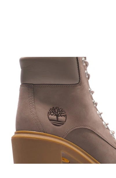 Timberland Allington Heights Block Heel Boot In Taupe Nubuck