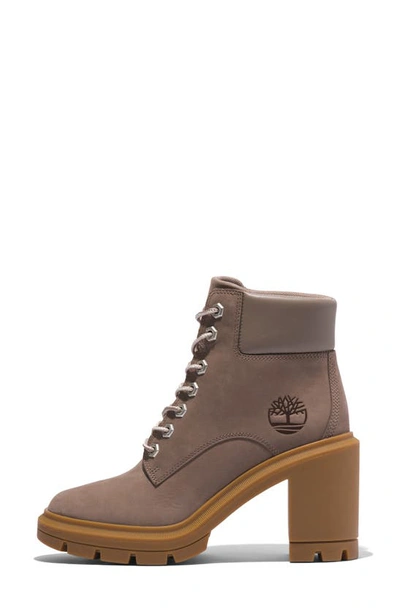 Timberland Allington Heights Block Heel Boot In Taupe Nubuck