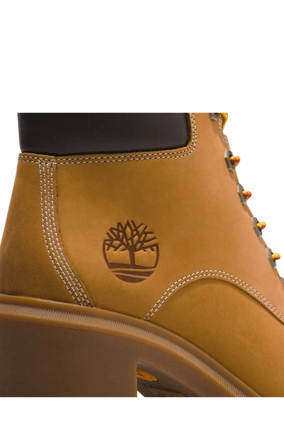 Shop Timberland Allington Heights Block Heel Boot In Wheat Nubuck