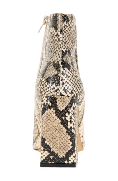 Shop Bcbgeneration Briel Pointy Toe Bootie In Natural Snake