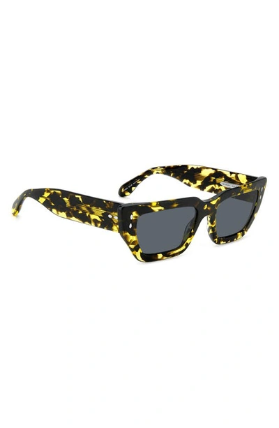 Shop Isabel Marant 54mm Rectangular Sunglasses In Yellow Havana/ Grey