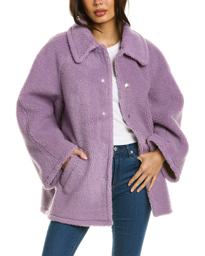 Shop A.l.c . Lincoln Wool-blend Coat In Purple