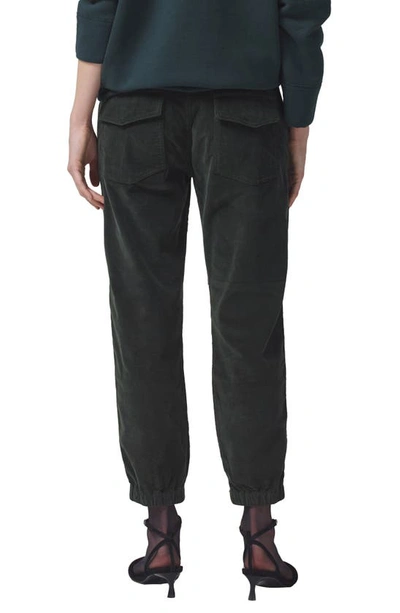 Shop Citizens Of Humanity Agni Crop Corduroy Utility Pants In Seaweed