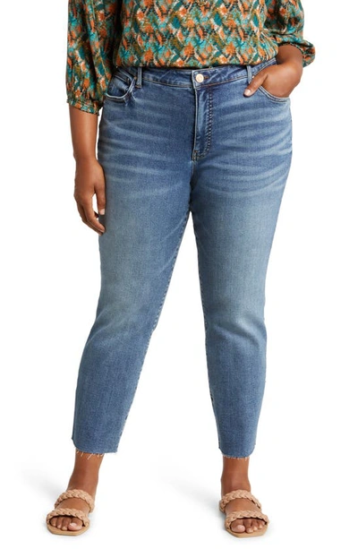 Shop Kut From The Kloth Reese Fab Ab Raw Hem High Waist Ankle Slim Jeans In Reborn