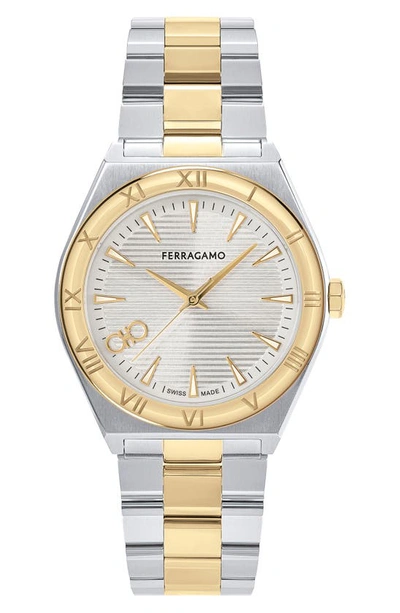 Ferragamo Vega Upper East Bracelet Watch In Two Tone