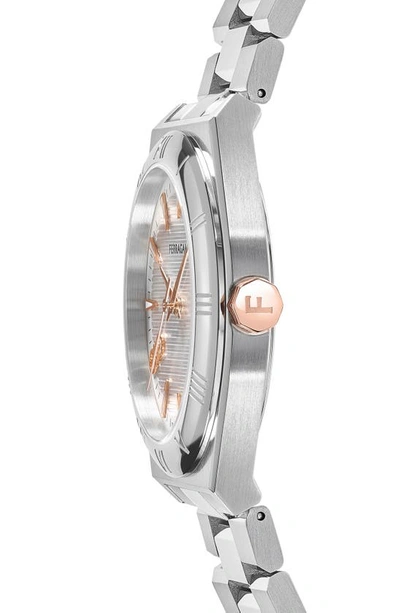 Shop Ferragamo Vega Upper East Bracelet Watch, 40mm In Stainless Steel