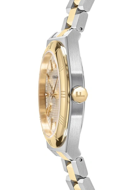 Shop Ferragamo Vega Upper East Bracelet Watch, 40mm In Two Tone
