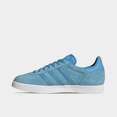 Shop Adidas Originals Adidas Men's Originals Gazelle Casual Shoes In Clear Blue/light Blue/off White