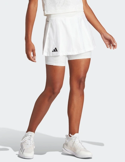 Shop Adidas Originals Adidas Aeroready Pro Pleated Tennis Skort In White