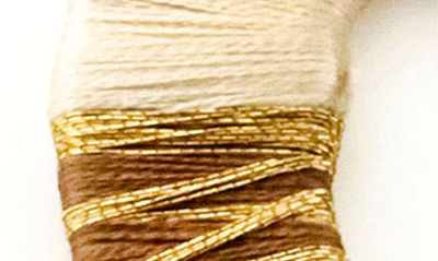 Shop Panacea Wrapped Oval Drop Earrings In Brown