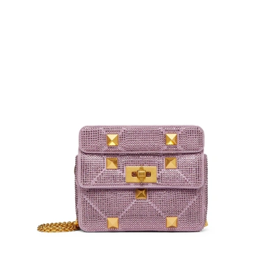 Shop Valentino Roman Stud Handbag In Pink