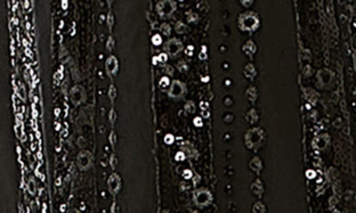 Shop Mac Duggal Sequin Cape Sleeve One-shoulder Gown In Black
