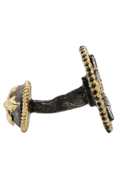 Shop Armenta Romero Crivelli Star Cuff Links In Black/gold