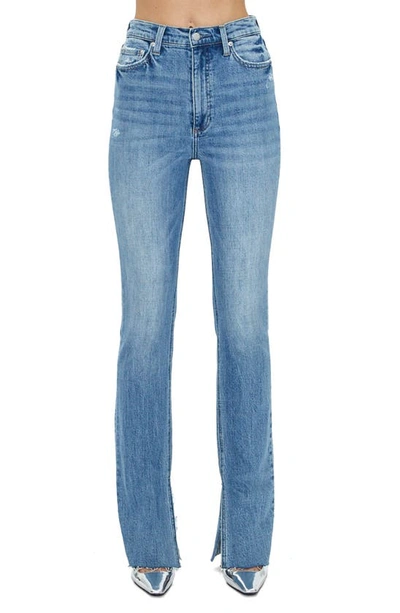 Shop Pistola Colleen Slit Hem High Waist Slim Bootcut Jeans In Gramercy