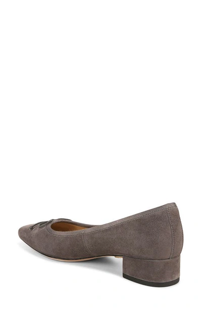 Veronica Beard Cecelia Suede Block-heel Ballerina Pumps In Shadow