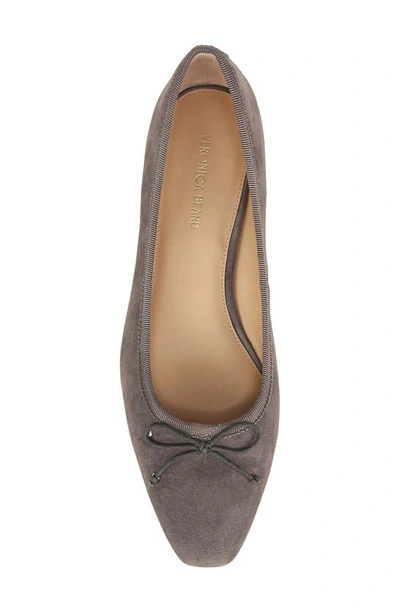 Veronica Beard Cecelia Suede Block-heel Ballerina Pumps In Shadow