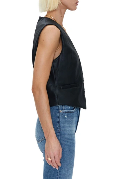Shop Pistola Vero Faux Leather Vest In Slate Black