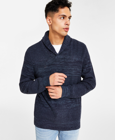 Shop Sun + Stone Men's Shawl-collar Sweater, Created For Macy's In Navy Suit