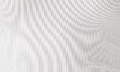 Michael Stars Halley Ribbed Tank With Ruching In White In White