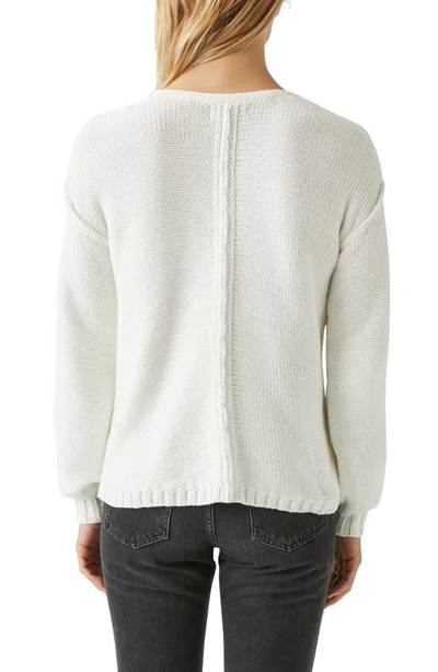 Shop Michael Stars Kendra Relaxed Cotton Blend Sweater In Ivory