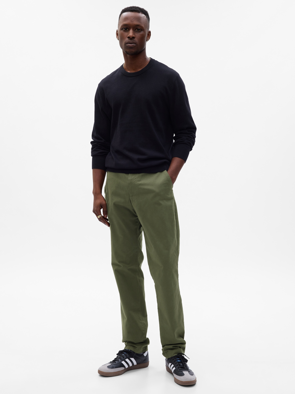 modern khakis in straight fit with gapflex
