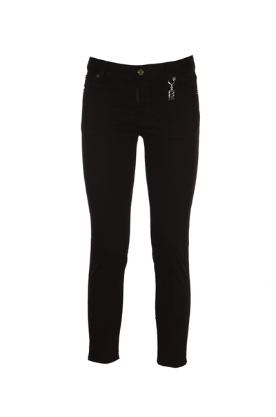 Shop Dsquared2 Medium Waist Cropped Jeans In Fig+pietra