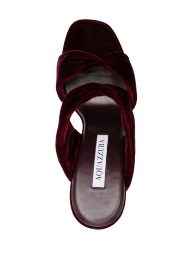Shop Aquazzura Twist 95mm Sandals In Red